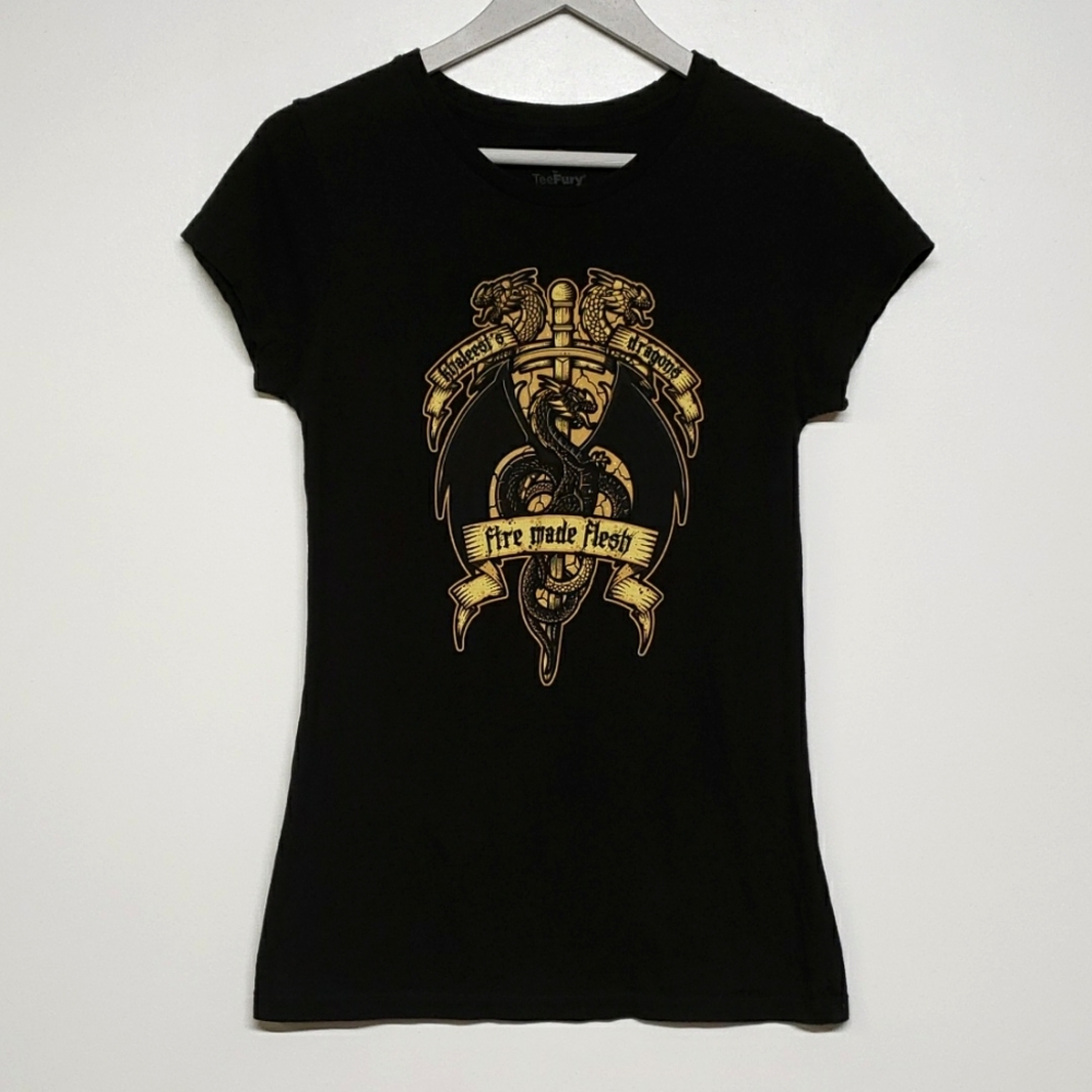 Tee Fury Graphic T shirt Women's Size Medium Black